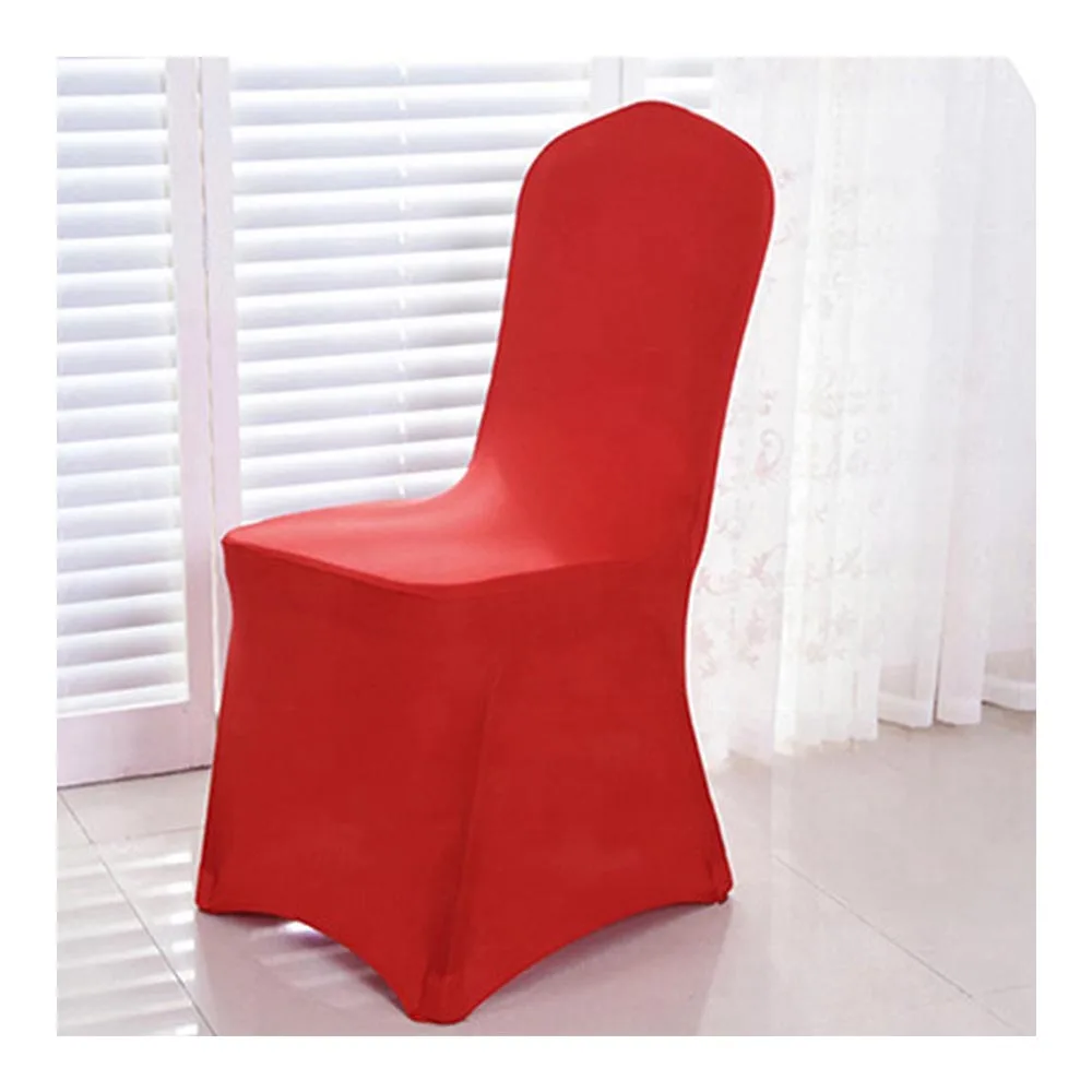 Wholesale Red Elastic Chair Cover Banquet Spandex Chair Covers for Wedding Events Party