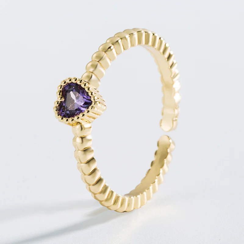 Sapphire emerald amethyst ruby ring jewelry women 18 k 18k gold plated ring red green diamond ring with pink stone for women men