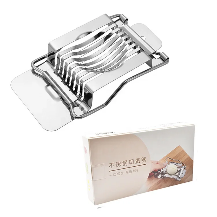 Wholesale Silver 430 Stainless Steel Egg Cutter Egg Slicer For Boiled Eggs