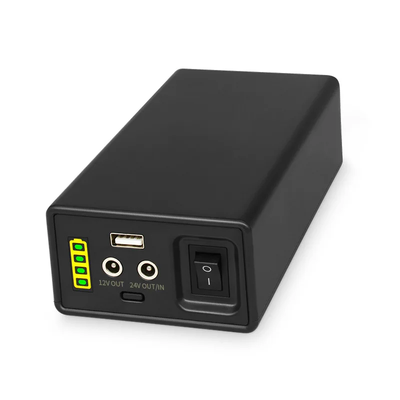 Portable DC Power supply 5V 12V 24V Mini DC UPS Lithium-ion battery pack  with usb output and DC input/output