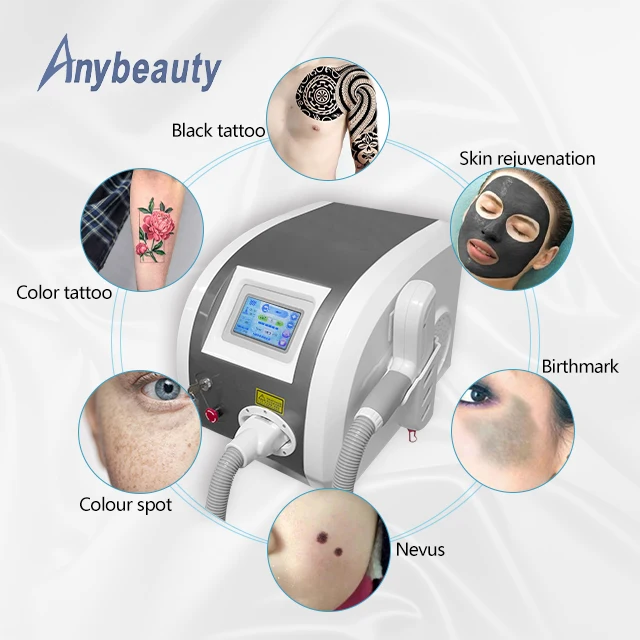 factory price Q Switch nd yag laser 532nm 1064nm 1320nm Tattoo Removal Machine, mini peel black doll  with ce iso certificate