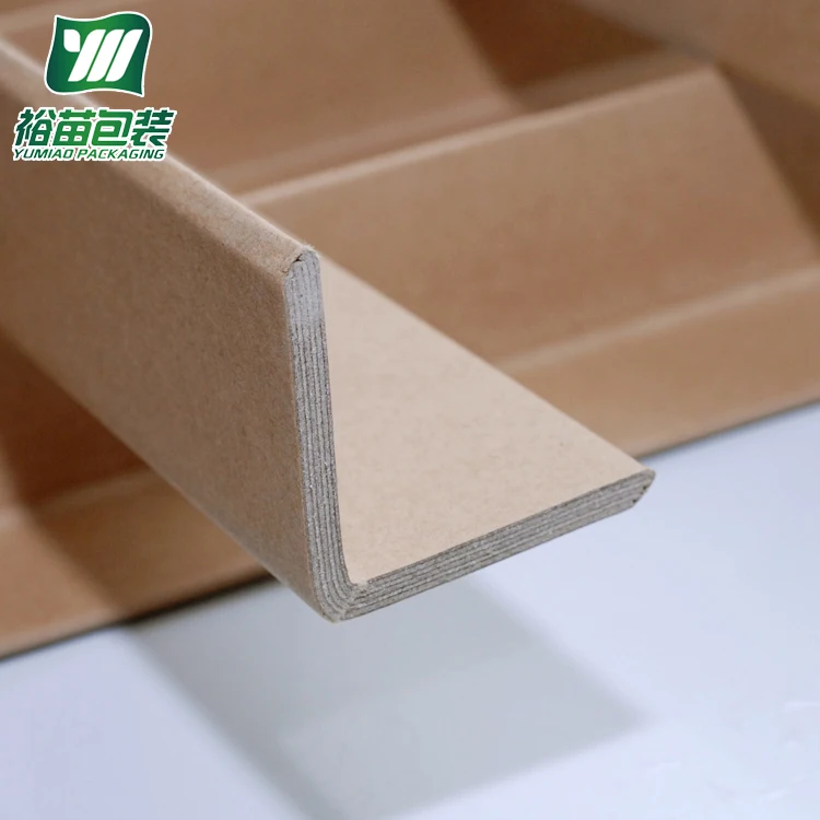 
Eco friendly L shape brown and white cardboard corner edge board sheet paper protector 
