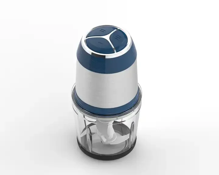 Kitchen appliance multi functional garlic slicer glass bowl stainless steel 6 blade mixer electrical chopper food processor