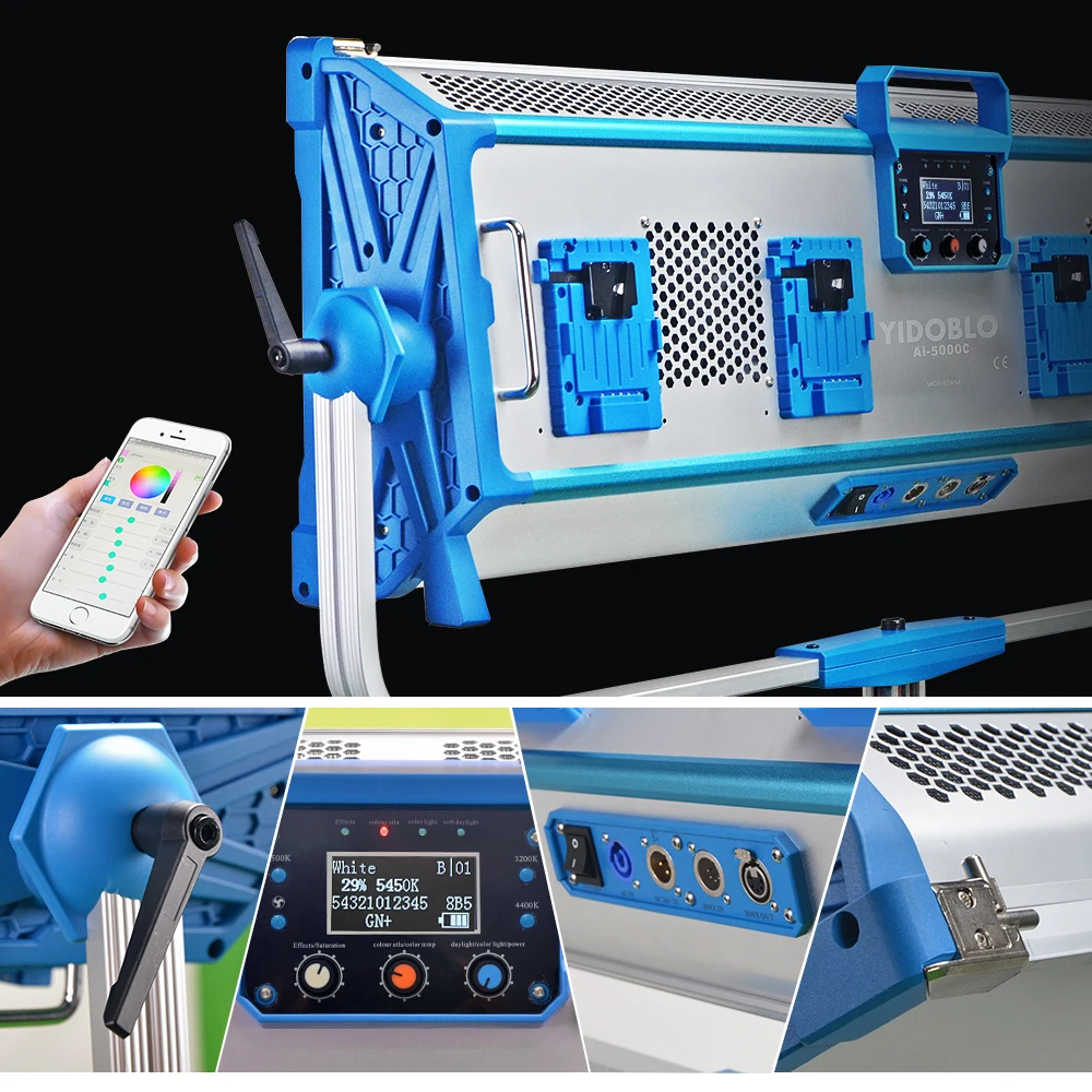 Video maker 500W/50000lm RGB professional studio 500W video Lighting studio Shoot Light film Photographic Lighting kit AI-5000C