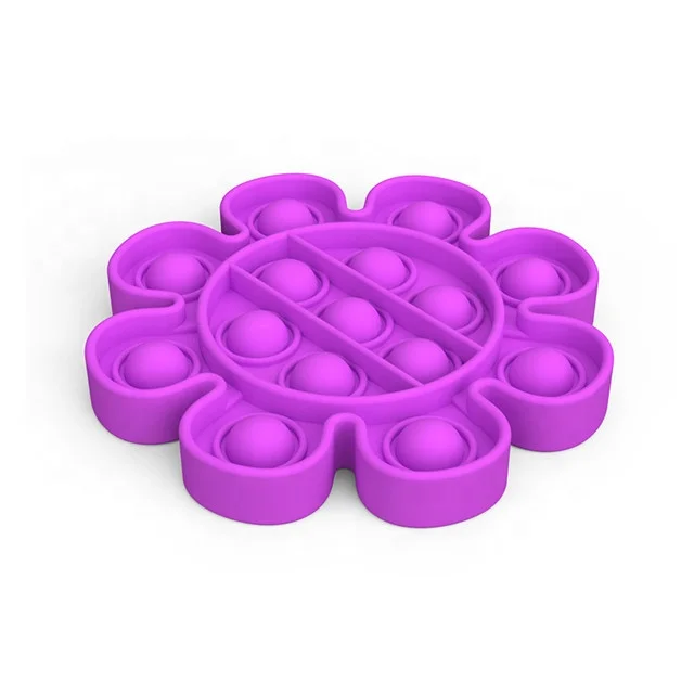 Hot Selling Colorful Educational Multishaped Relief Stress Silicone Bubble Sensory Push Pop Fidget Toy