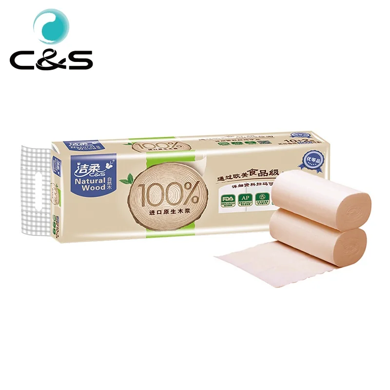 Natural Unbleached Toilet Paper 4 Ply 12 Rolls Core Toilet Tissue 4 Ply Tissue Paper