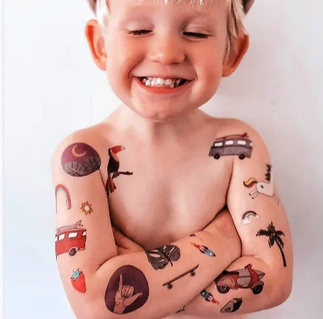 shxin txmu Customize A6,B5  sheet Colorful temporary waterproof kid and women body decoration water transferTattoo Stickers