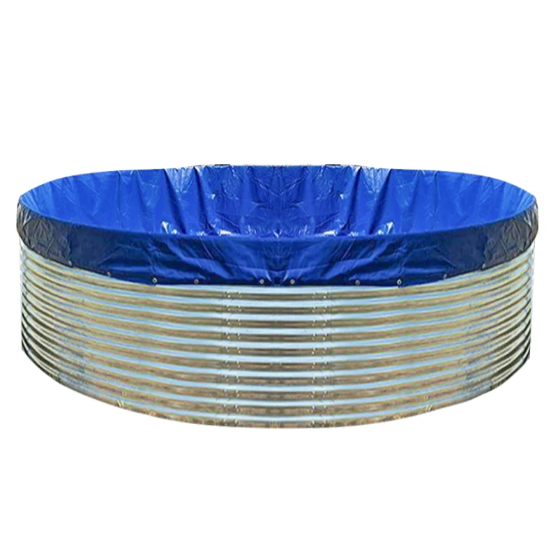 Tropical area outdoor aquaculture container Custom stackable galvanized steel fish tank for breeding Shrimp fish