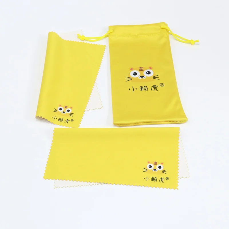 OEM Factory 4 Color Print Camera Flower Microfiber Sunglasses Pouch For Free Gift