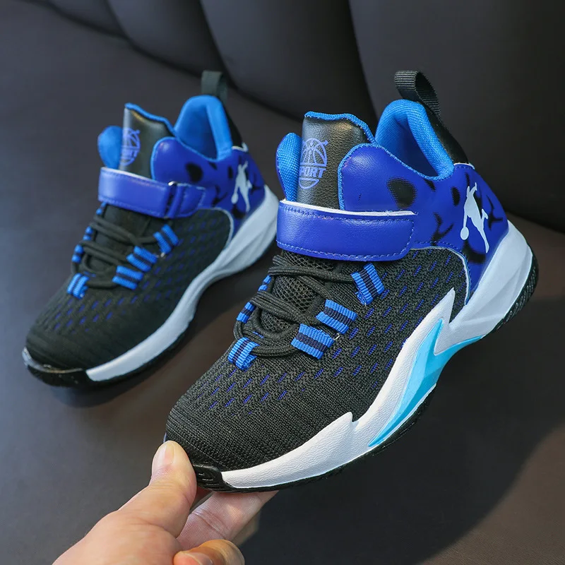 Детская Баскетбольная обувь новинка осень-лето 2021 спортивная обувь для мальчиков сетчатая дышащая обувь для мальчиков среднего и большого размера