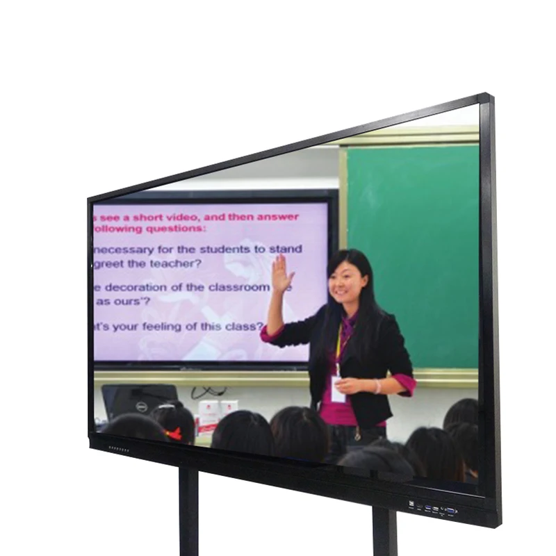 Zero bonding  65 inch china wall mounted or portable multi touch screen interactive tv whiteboard lcd infrared with OPS module