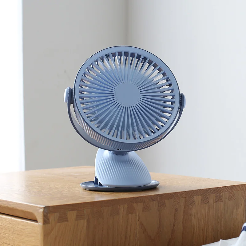 Factory Price Strong Wind 6 Inch Mini Clip Fan USB Rechargeable Portable Desk Fan