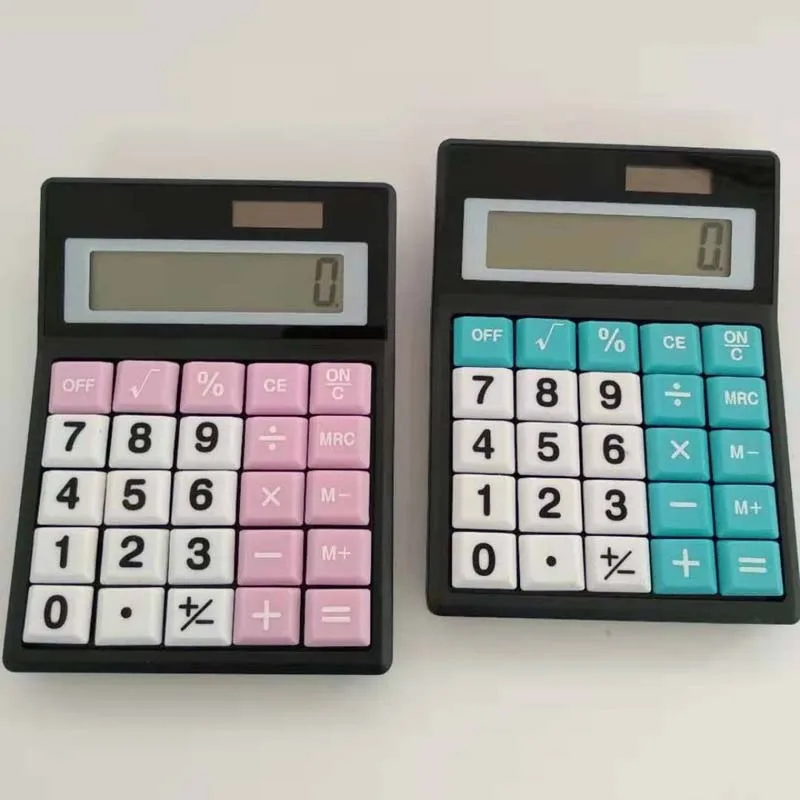 2024 Colorful kids lovely basic student office 8 digital big displays keyboard desktop calculator