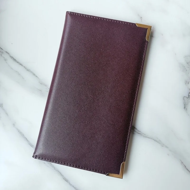 Wholesale Manufacture Bill Folder PU Leather Menu Folder Menu Point Single Clip Cash Holder Check Cheque Holder