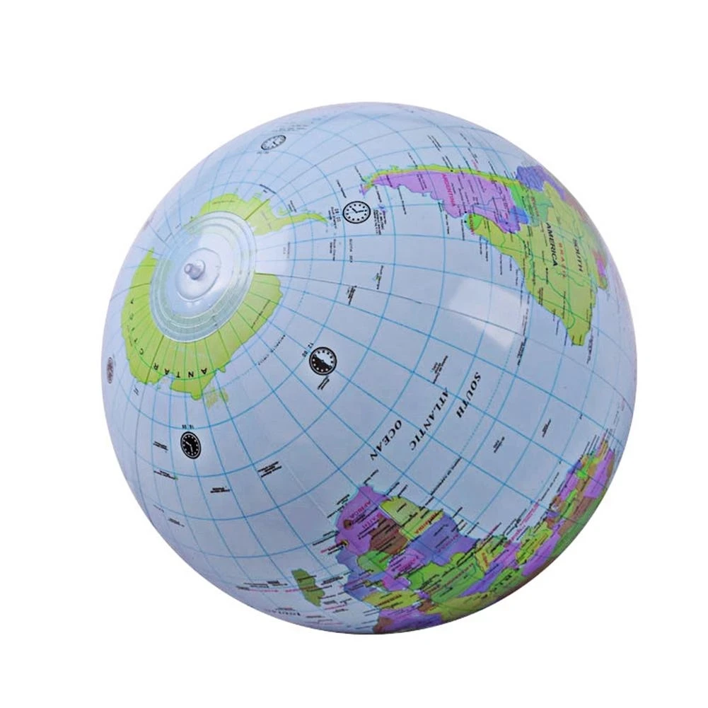 Cheap Price Funny Play Toys Eco Friendly Inflatable Beach Ball 37Cm Inflatable World Map Beach Ball