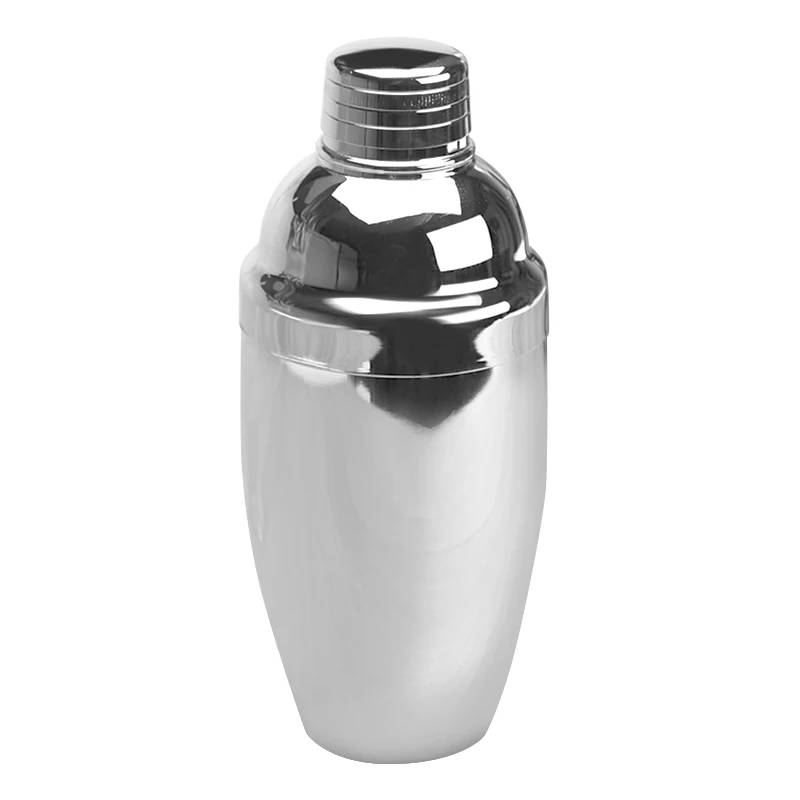 Novelty Bacardi Rose Gold Silver Glitter 350ml Cocktail Shaker Stainless Steel, Custom logo Martini Mini Shaker Cocktail