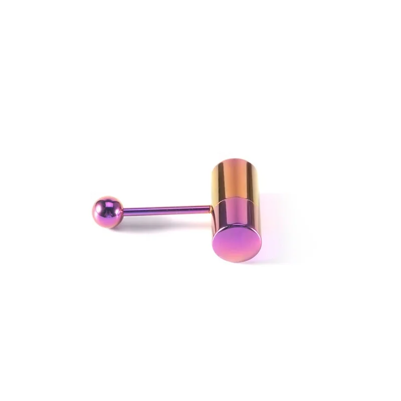 Magnetic tongue piercing tongue ring battery vibrating body piercing jewelry