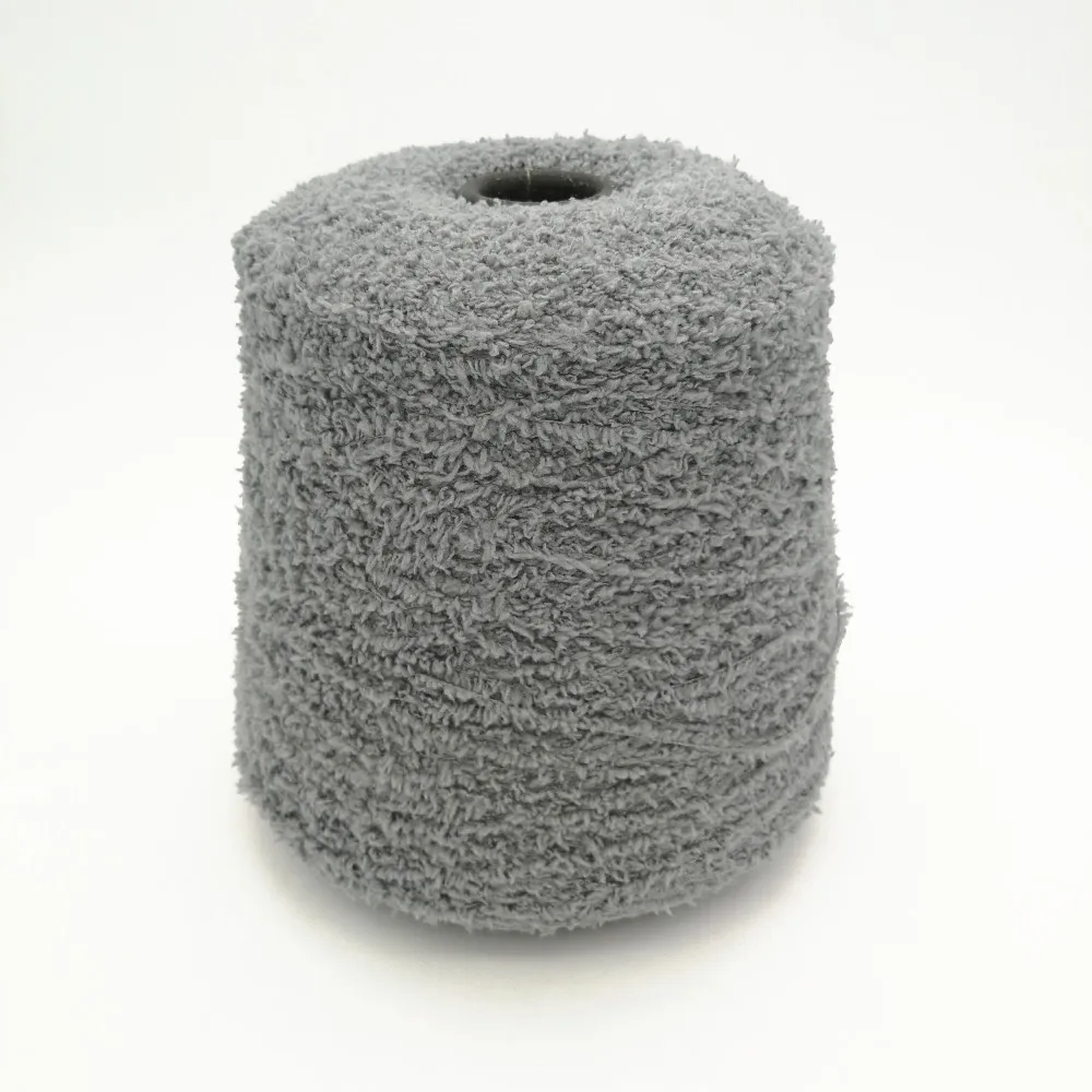 
Half velvet feather yarn dyed 100% polyester fancy knitting yarn for carpet blanket sock bathmat with factory price 