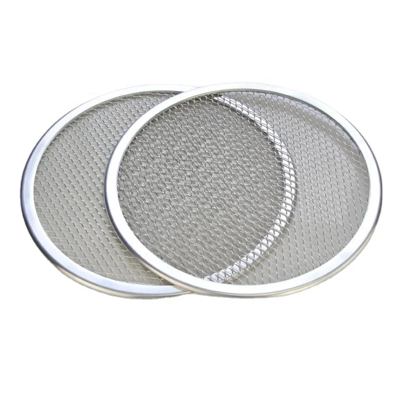 9/10/11/12/13/14 Inch Pizza Screen Aluminum Alloy Pizza Net Perforated Pizza Pan