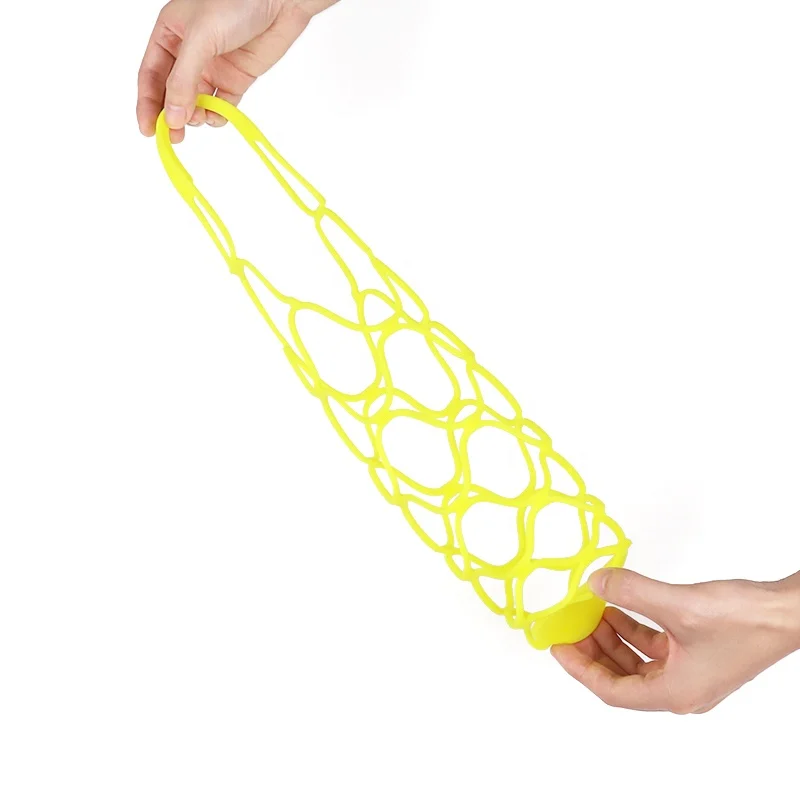 Wellfine Silicone Wine Bottle Net Bag Portable Bottle Holder Silicone Wine Mesh Basket Stretchable Silicone Insulation Mat