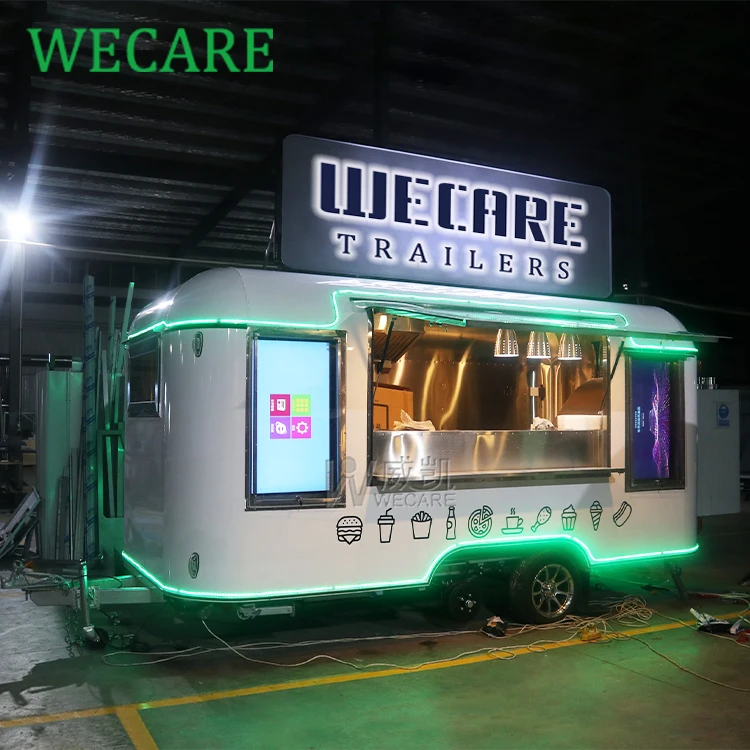 Wecare CE Certified Mobile Street Food Trailer/Food Van Trailer Hamburger Truck/Fast Ice Cream Trucks foodtruck for