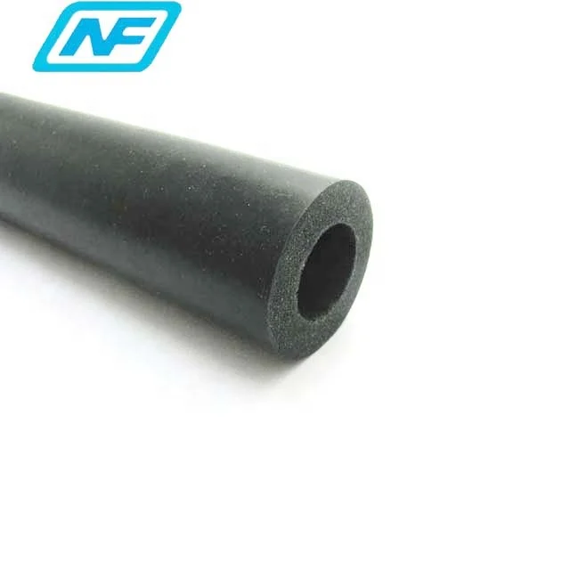 Black protective custom rubber foam tube