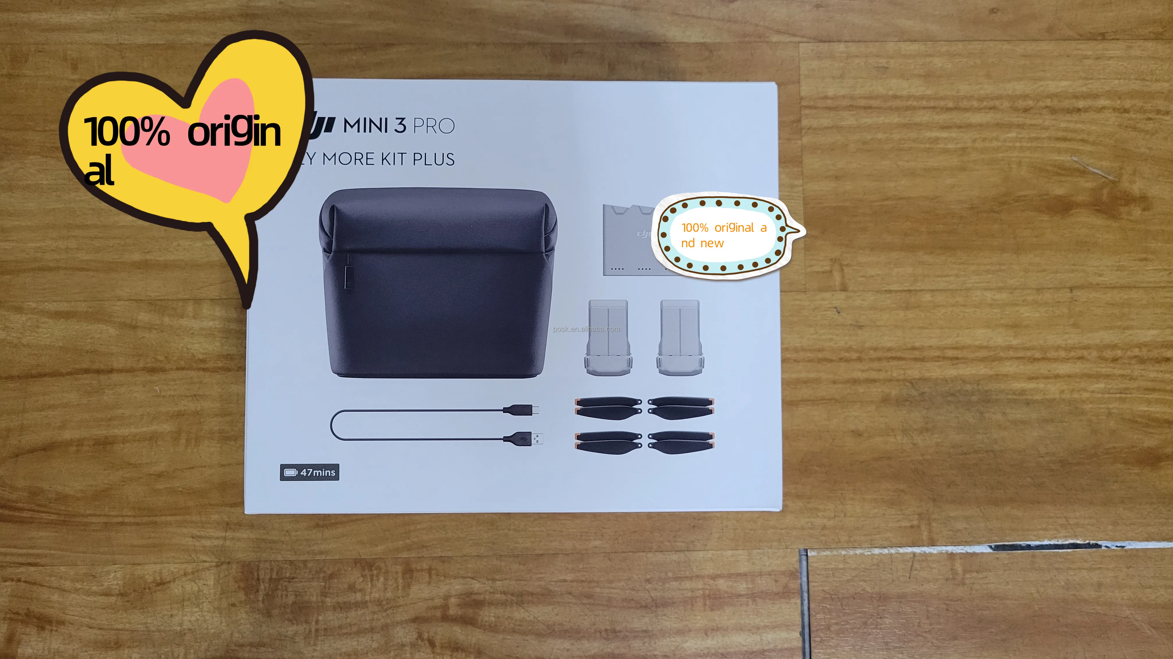 100% Original  DJI MINI 3 Pro Fly More Kit Plug Two Intelligent Flight Batteries 47 Min for  mini 3 pro drone accessories