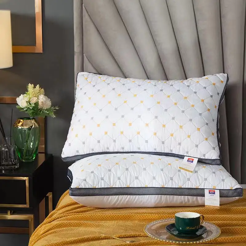 Wholesale low price rectangular comfortable feather pillow luxury quilted Hilton hotel pillow core filler pillow inner