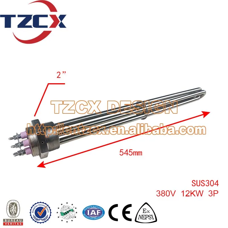 The popular TZCX brand customized 4kw/8kw/12kw/25kw/30kw/40kw/50kw stainless steel  water heating element