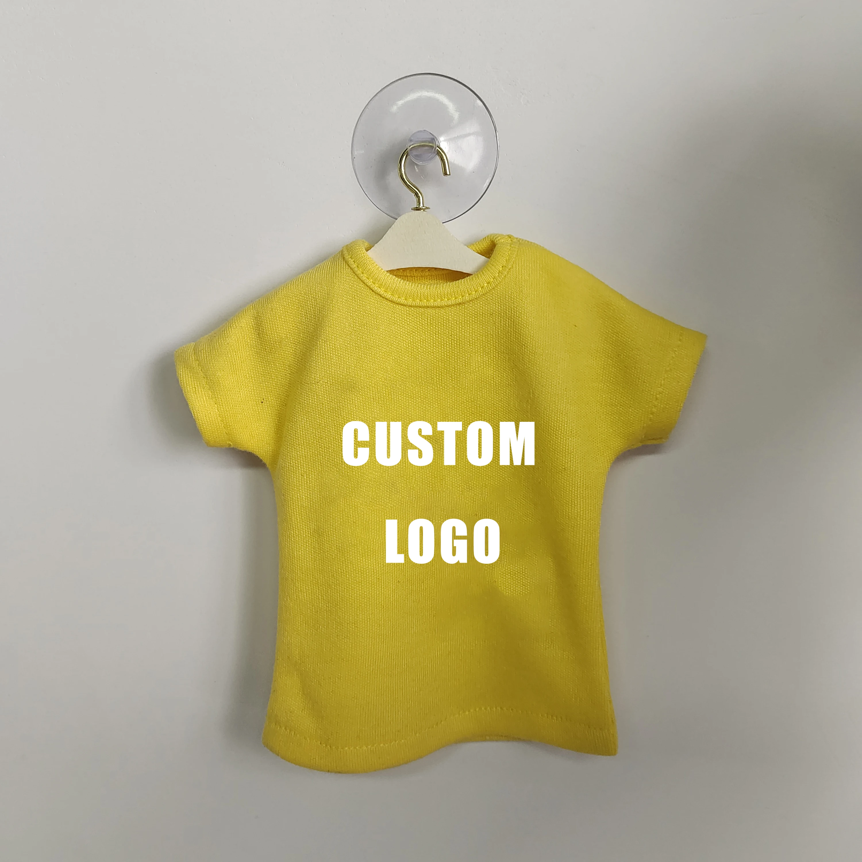 Custom Mini T-shirt Car Pendant Blank Mini T Shirt Toys