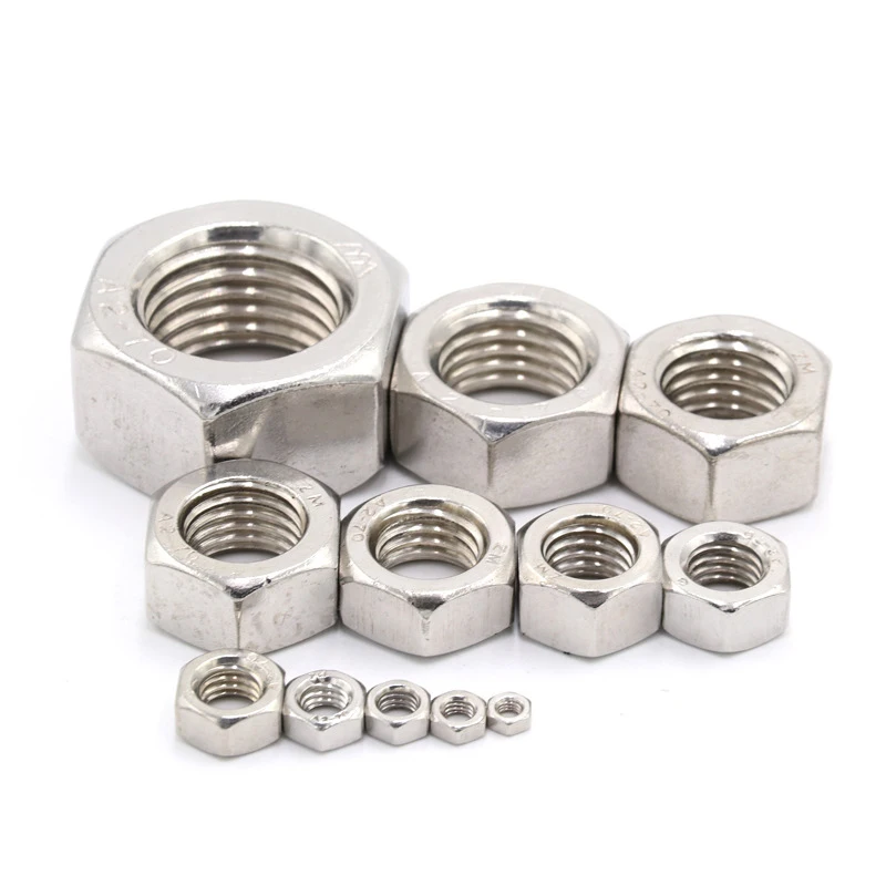 stainless DIN934 hex nuts left right hand hex nuts metal zinc grade 6  8 10, packing in bulk