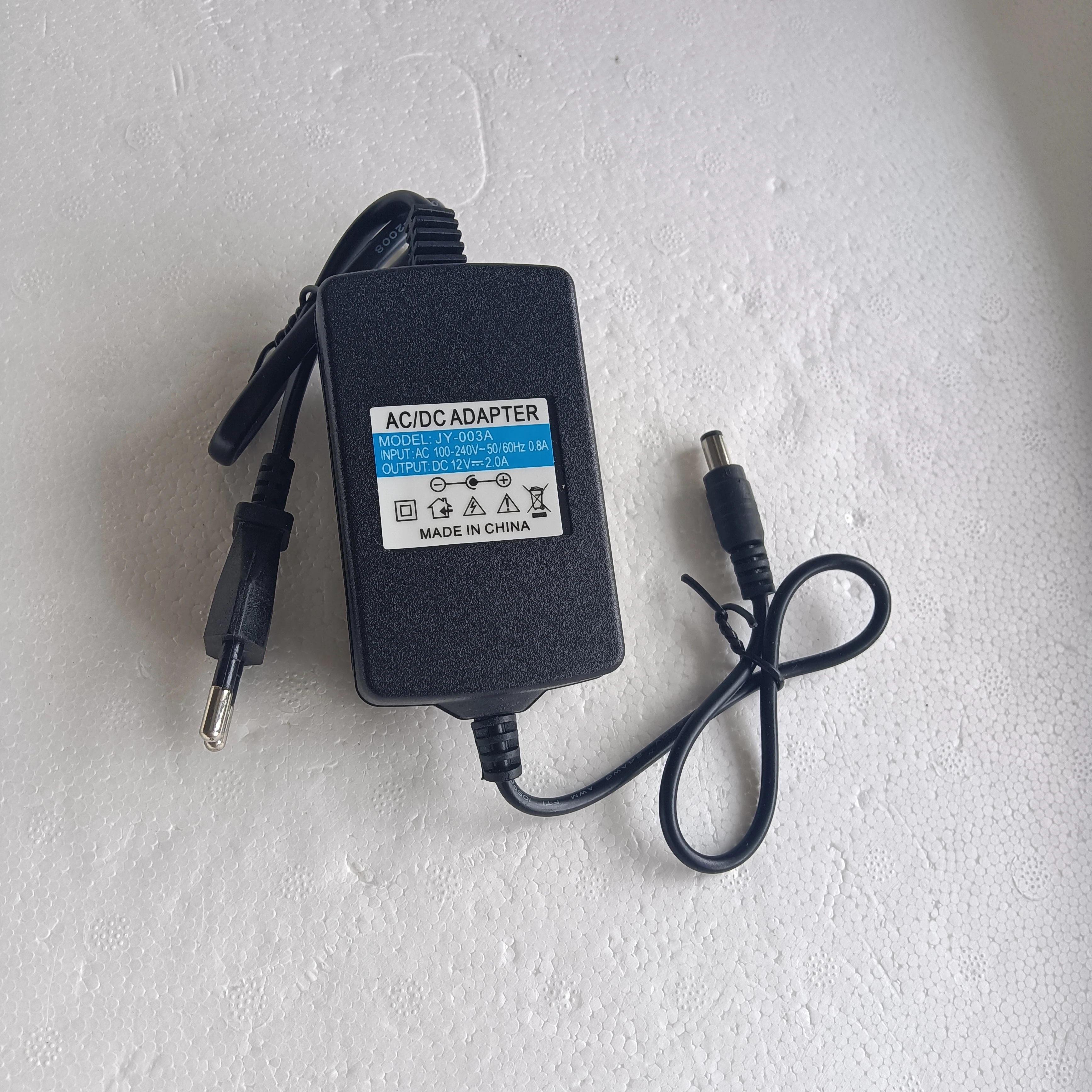 Double wire EU/US/UK/AU Plug Adapter AC 100-240V To DC 12V 2A 2000mA Power Supply 5.5mm x 2.1-2.5mm For CCTV