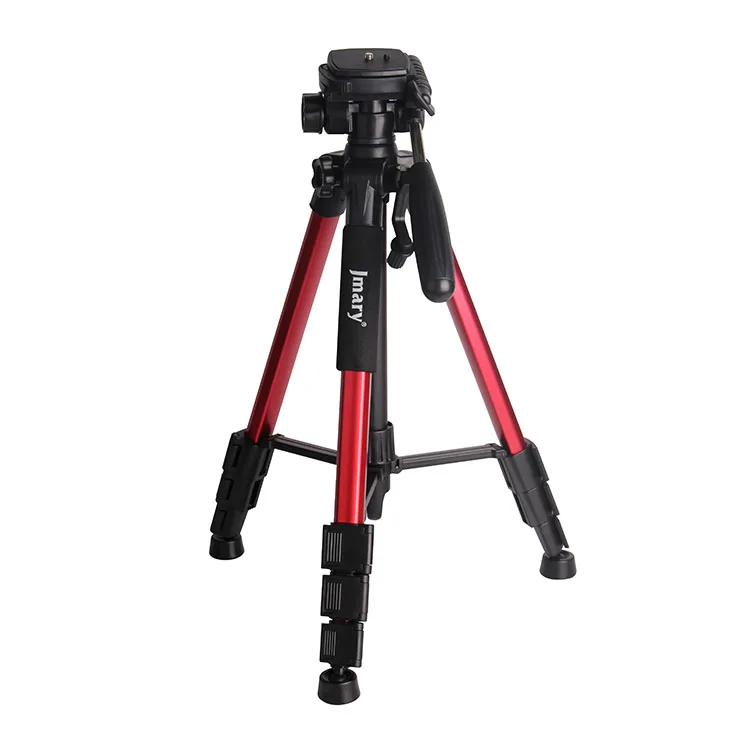 Jmary KP2234 Red Blue Black Portable Lightweight 57inch Professional Aluminium Tripod for DSLR Cameras
