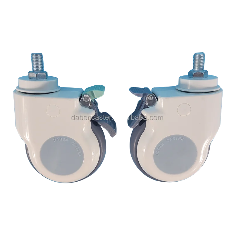 125mm  Medical Trolley Wheel hospital bed Antiseptic Caster wheel With Brake