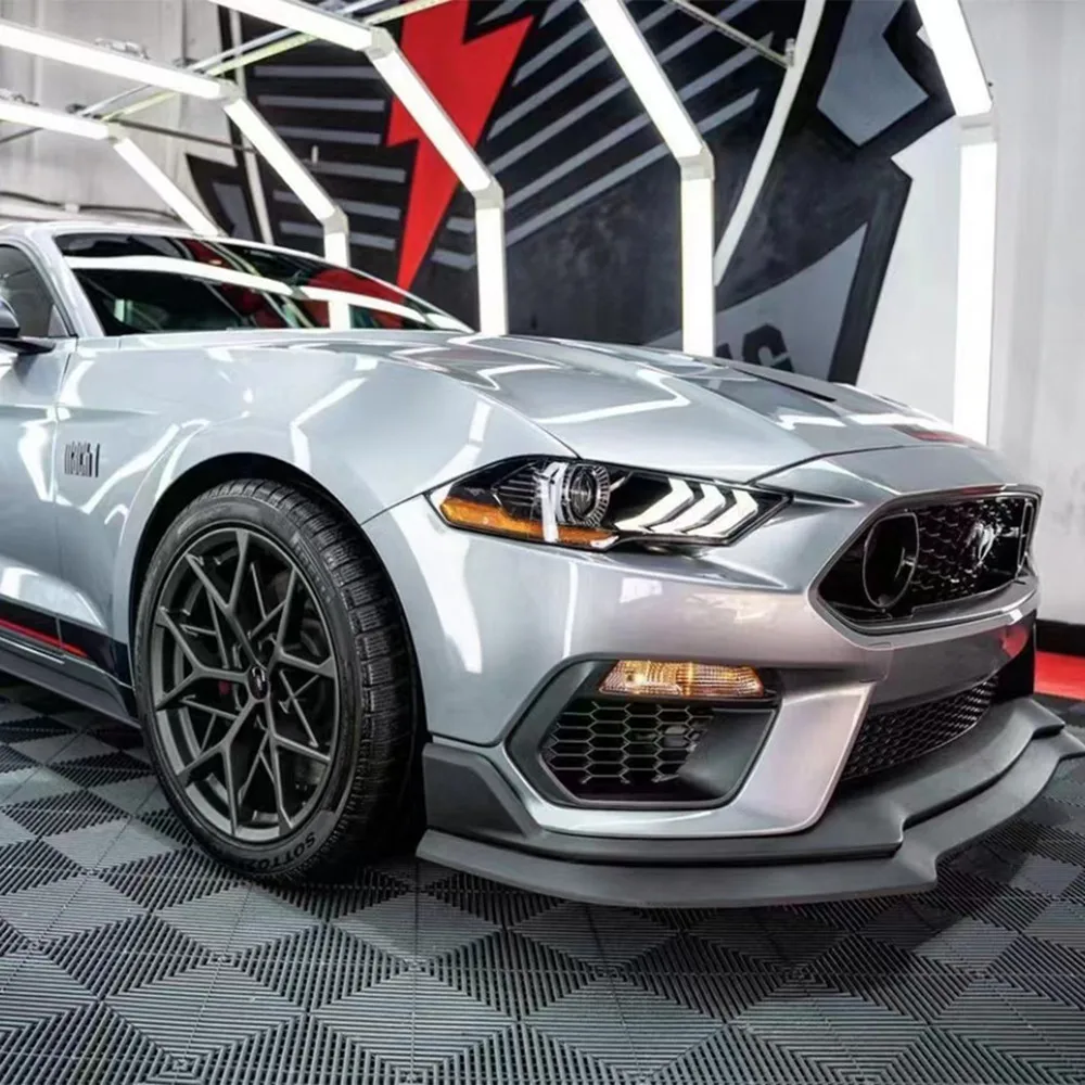 High Quality Mach1 Style Car Front Bumper Front Lip Rear Diffuser Side Skirt Vents Spoiler Body Kit For Ford Mustang 2018-2022