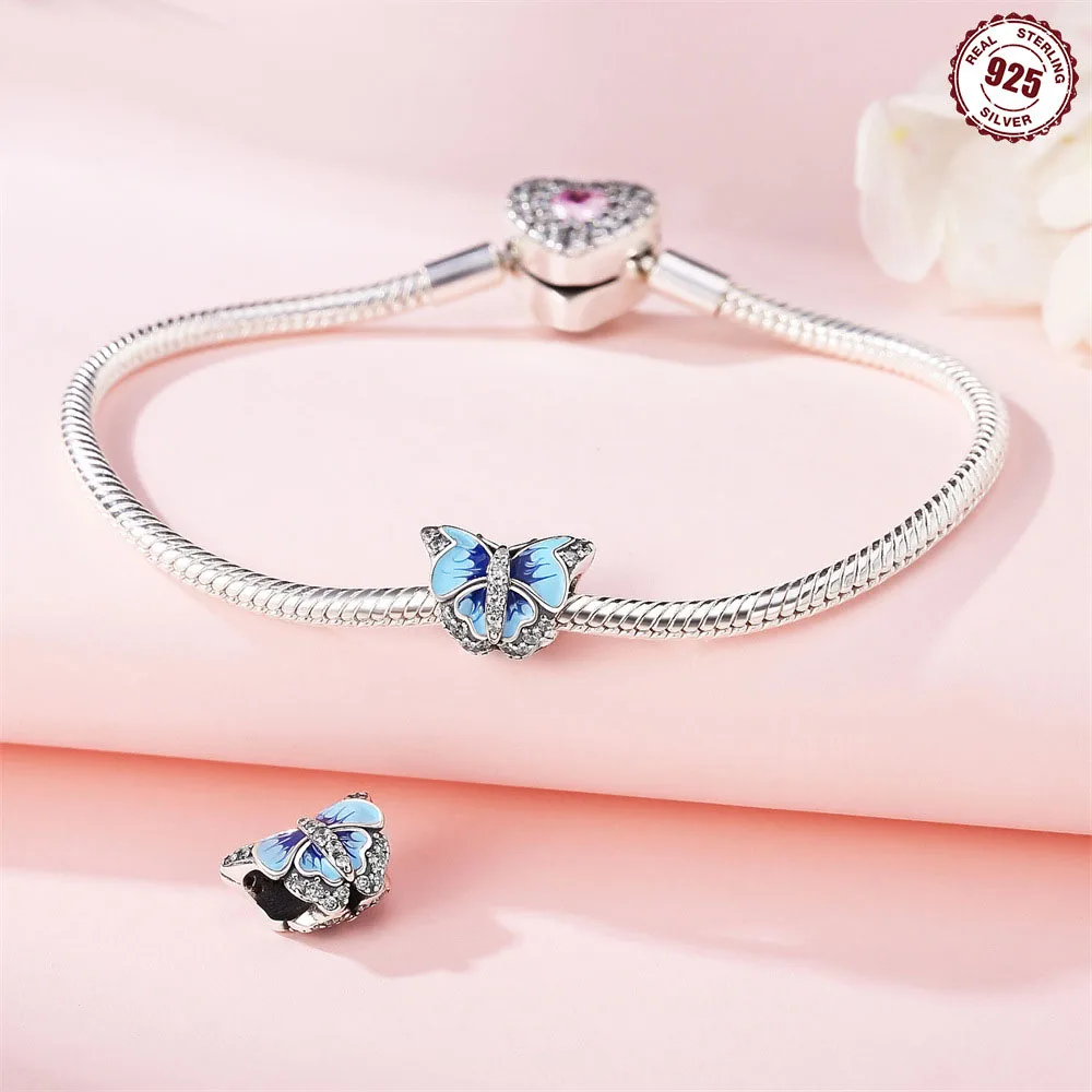 S925 Sterling Silver Butterfly Series Charm Beads DIY Jewelry Accessories Pendant Bracelet New Arrival Hot Sale Wholesale