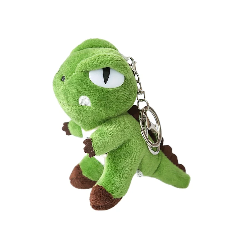M290 Ins Cute Wang Chenyi The same small dinosaur key chain pendant doll 4-inch T-Rex buck tooth plush toy keychain