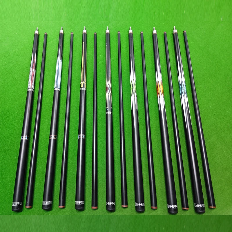 High Quality Carbon Fiber 1/2 Jointed 58' Billiard Pool Cue Stick 20oz Weight with 12mm Tip for Sale