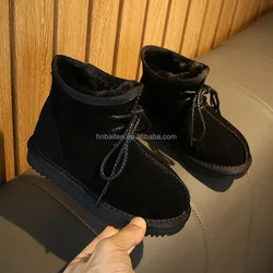 Wholesale custom children winter boots warm wool lining toddler TPR waterproof kids snow boots for children