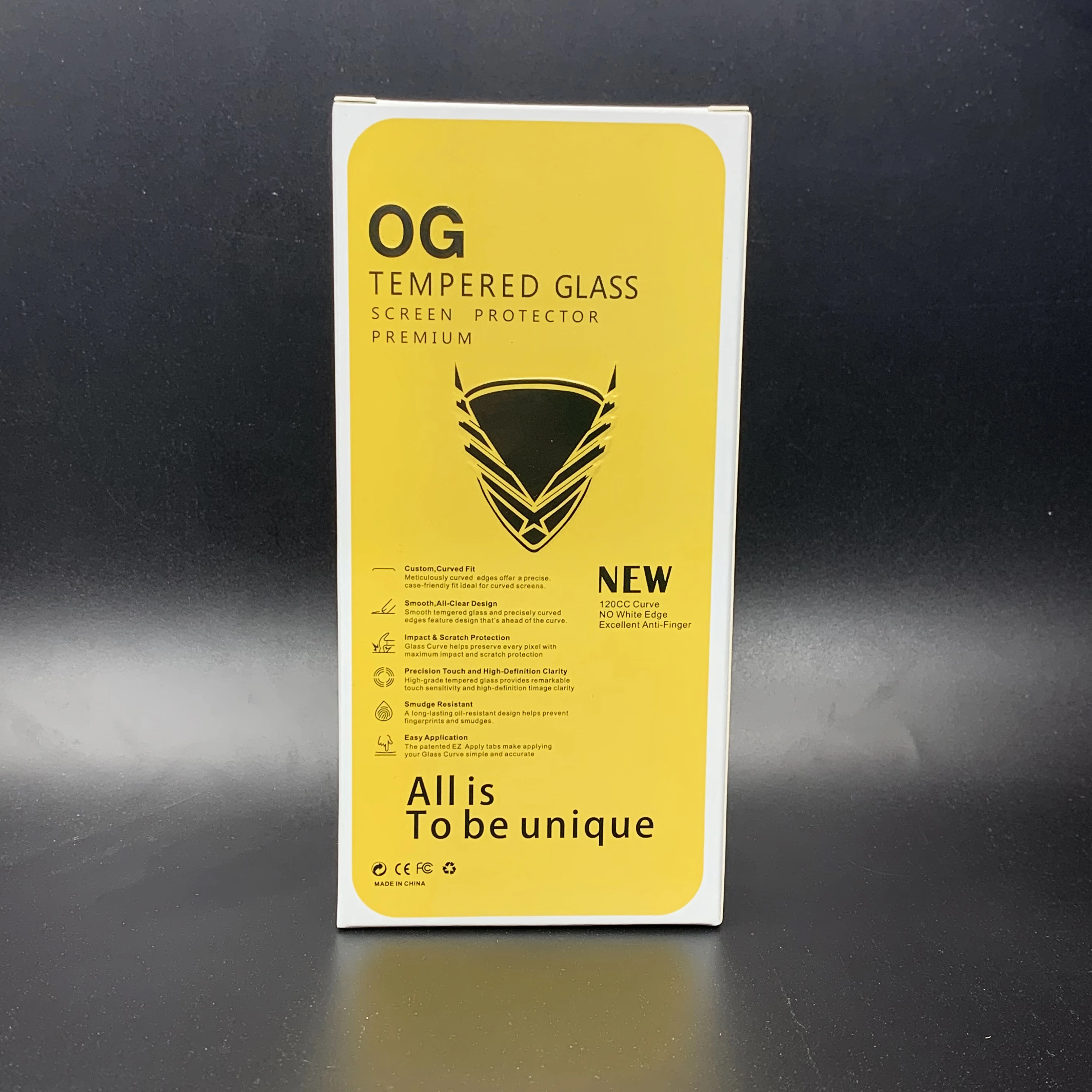 A OG Tempered Glass High Quality Golden Armor 9H Gold Full Glue Mobile Phone Screen Protector For Iphone 7-13pro max Samsung OPP