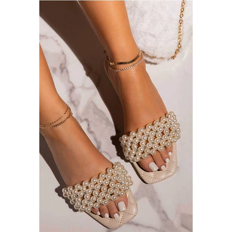 Summer Hot Selling Women Small Fragrance Wind Square Toe Sandals Solid Color Office Comfortable Breathable Outing