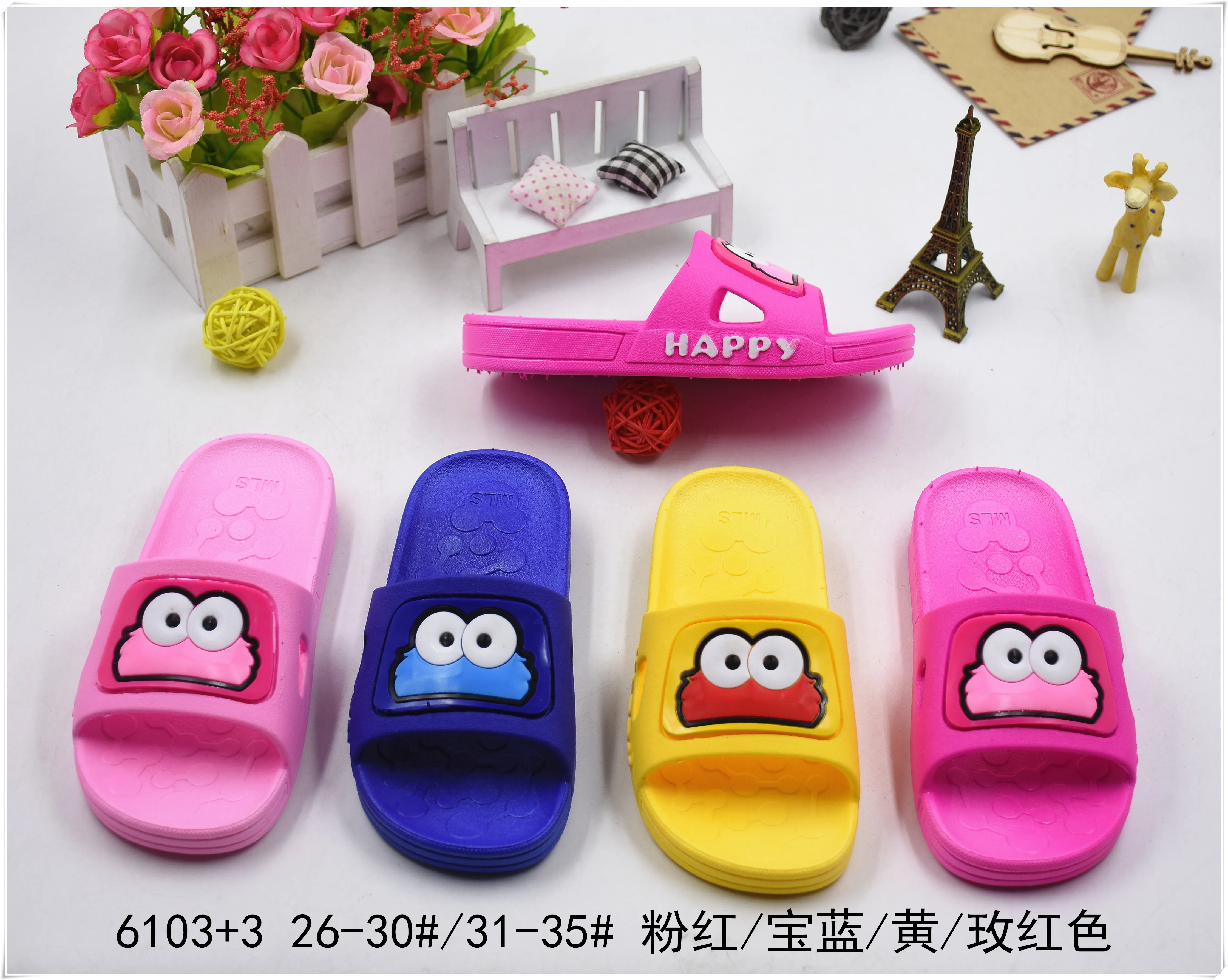 Outdoor Kids Shoes Colorful Boys Girls Slide Sandals Summer Beach Bath Slippers Custom
