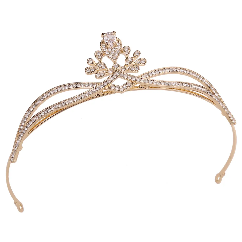 Celebrity style Korean version of the princess headdress zircon crown bride wedding wedding dress accessories