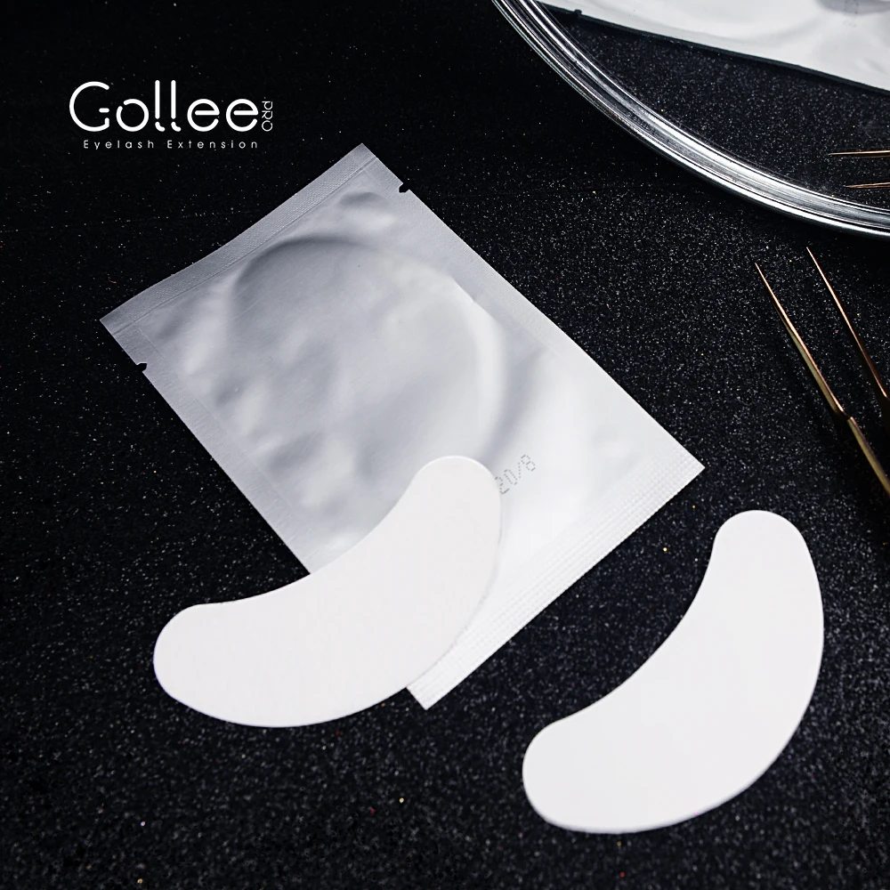 Gollee Pad For Foam Manufacture Lint Free Patch Mask Eyepad Private Label Gel For Eyelash Extension Eye Pads Eyelash Pads