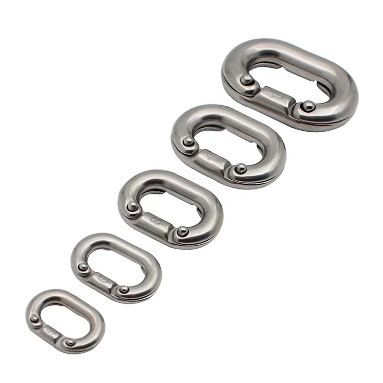 316 Stainless Steel Quick Connecting Rivet Ring SS 316 Metal Riveted Link Connection O Ring