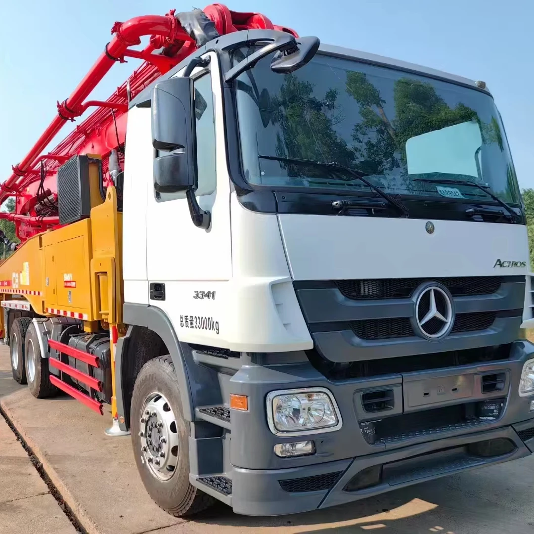 13 year premium remanufactured SYM5330THB Mercedes 49m hydraulic cement concrete pump, with engine as the core component