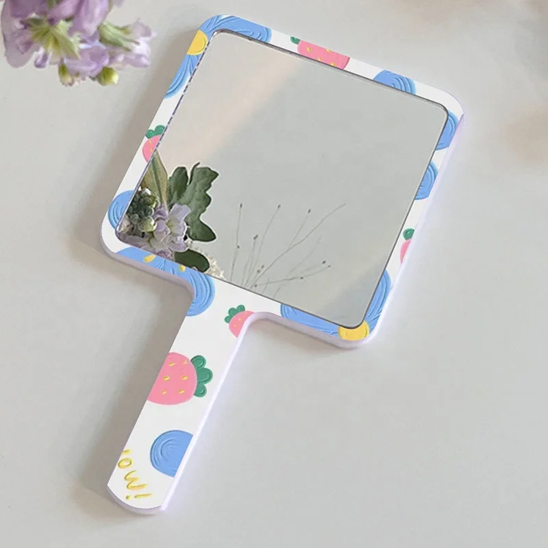 Custom Logo square Travel eyelash pocket mirrors Private Label makeup mirror handheld mirror