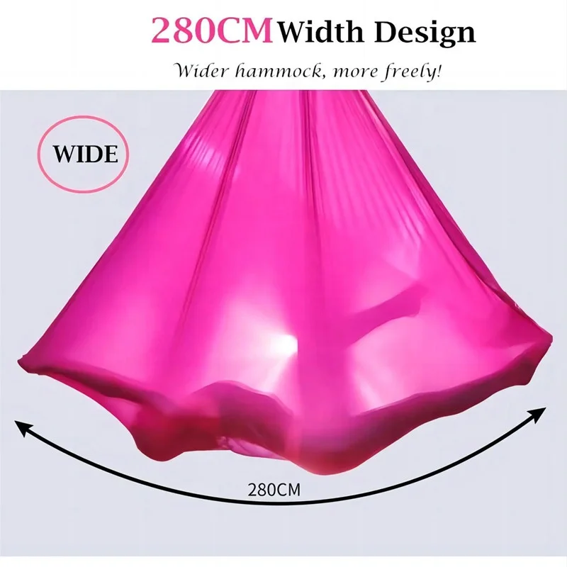 Fitness Exercise Anti Gravity Ultralight Nylon Parachute Flying Aerial Yoga Hammock Yoga Swing With Rigging Equipments