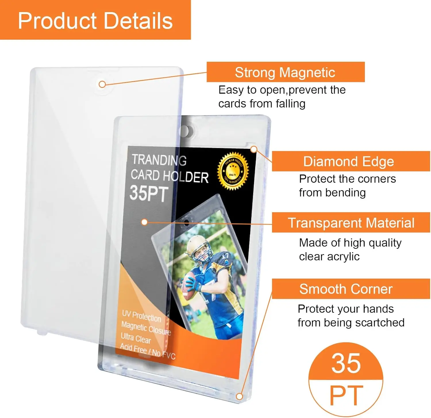 One Touch Magnetic Card Holder 100% UV Protection Customized All Size