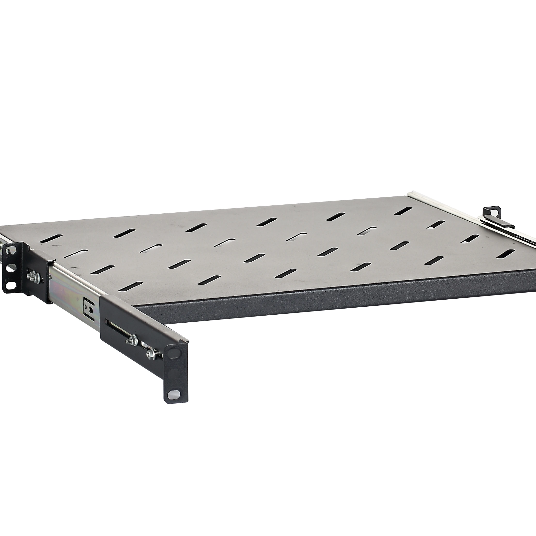 Fixed Rack Vented Server 1U 19 Inch 4 Post Mount Adjustable from sliding shelf